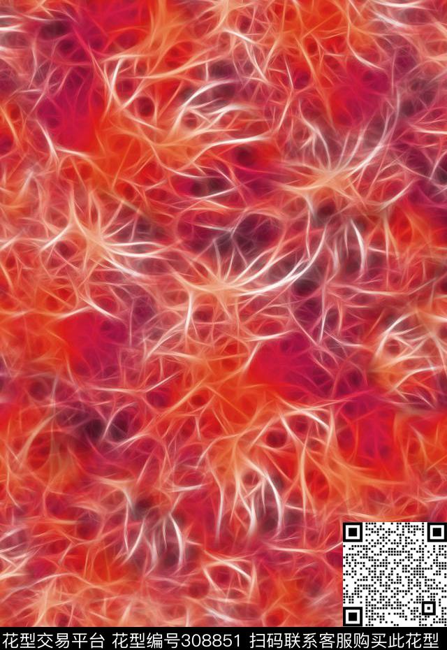 抽象纹理几何数码印花华亿平台下载（图片编号: 308851） - 瓦栏（Walan）