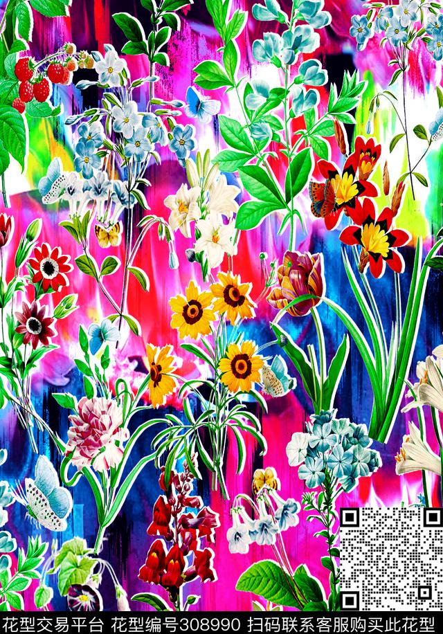 U-植物花卉/Botany数码印花华亿平台下载（图片编号: 308990） - 瓦栏（Walan）