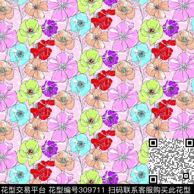 传统印花华亿平台下载（图片编号: 309711） - 瓦栏（Walan）