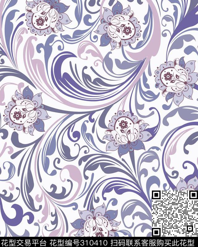 传统印花华亿平台下载（图片编号: 310410） - 瓦栏（Walan）