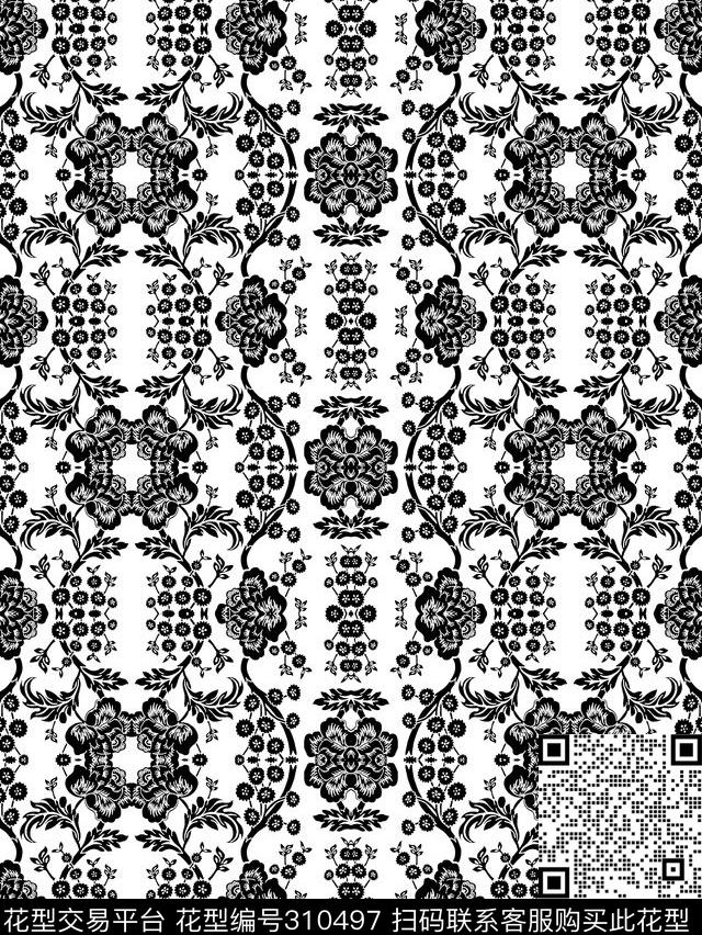 传统★花朵图案传统印花华亿平台下载（图片编号: 310497） - 瓦栏（Walan）