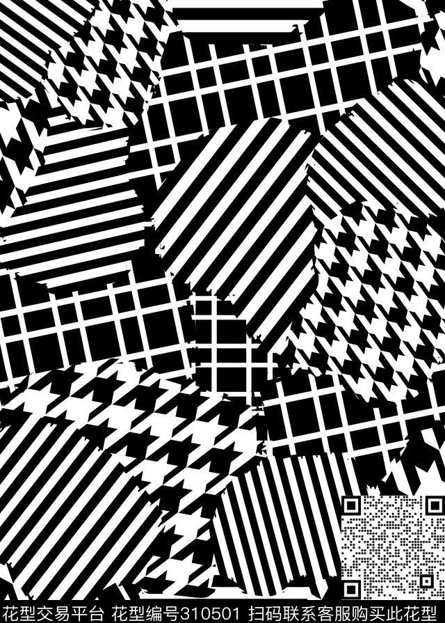 传统★几何格纹传统印花华亿平台下载（图片编号: 310501） - 瓦栏（Walan）