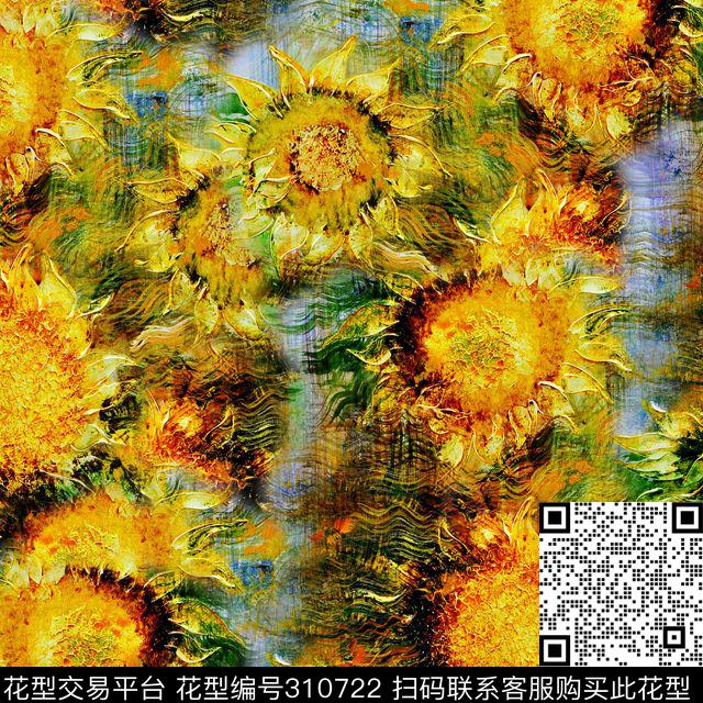 花卉数码印花华亿平台下载（图片编号: 310722） - 瓦栏（Walan）