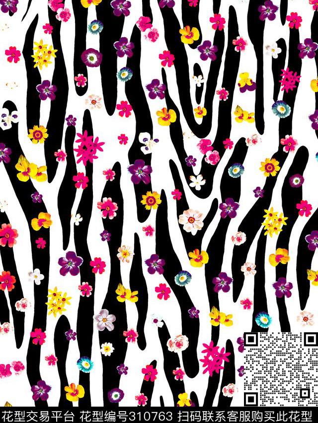 动物花卉数码印花华亿平台下载（图片编号: 310763） - 瓦栏（Walan）