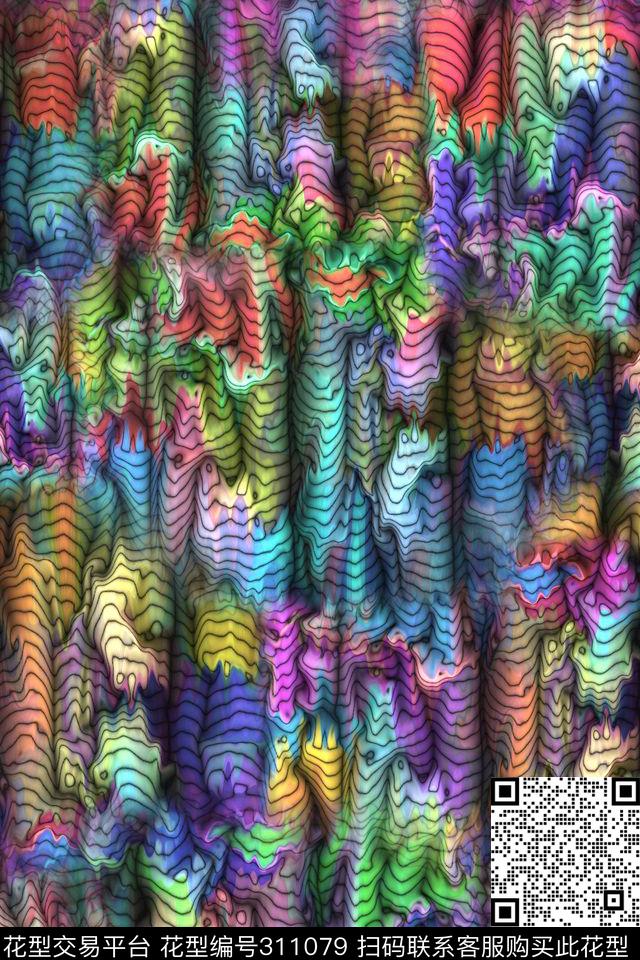 抽象数码印花华亿平台下载（图片编号: 311079） - 瓦栏（Walan）