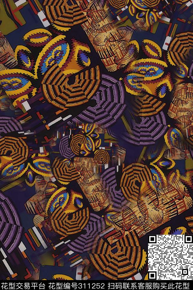 数码★民族风格数码印花华亿平台下载（图片编号: 311252） - 瓦栏（Walan）