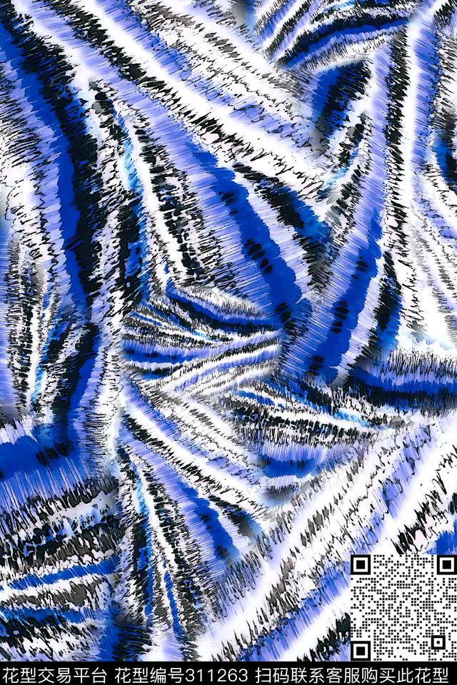 数码★抽象图案数码印花华亿平台下载（图片编号: 311263） - 瓦栏（Walan）