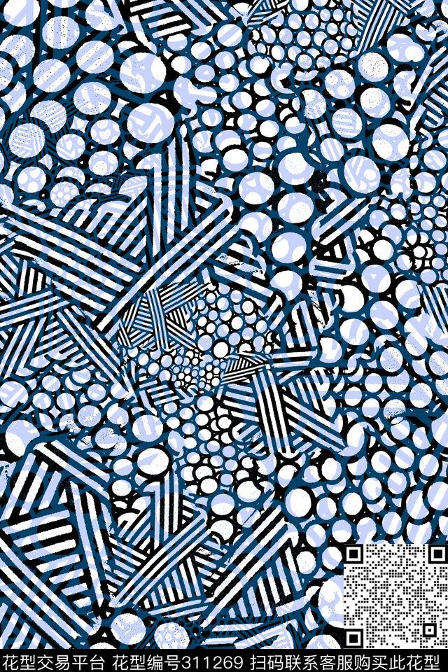 数码★几何格纹传统印花华亿平台下载（图片编号: 311269） - 瓦栏（Walan）