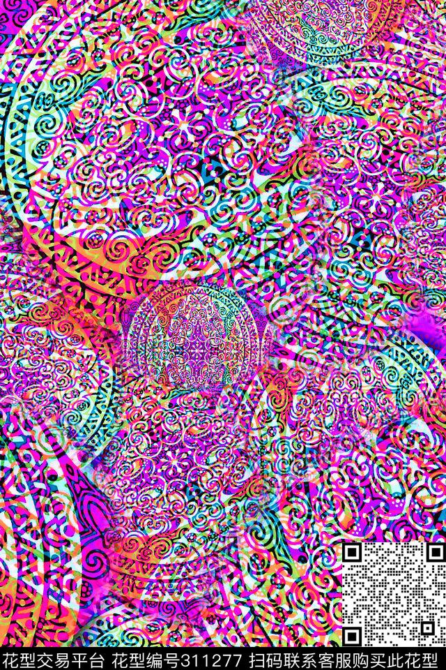 数码★民族风格数码印花华亿平台下载（图片编号: 311277） - 瓦栏（Walan）