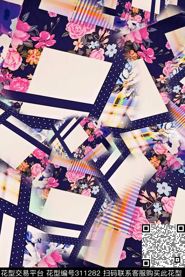 数码★花卉图案数码印花华亿平台下载（图片编号: 311282） - 瓦栏（Walan）