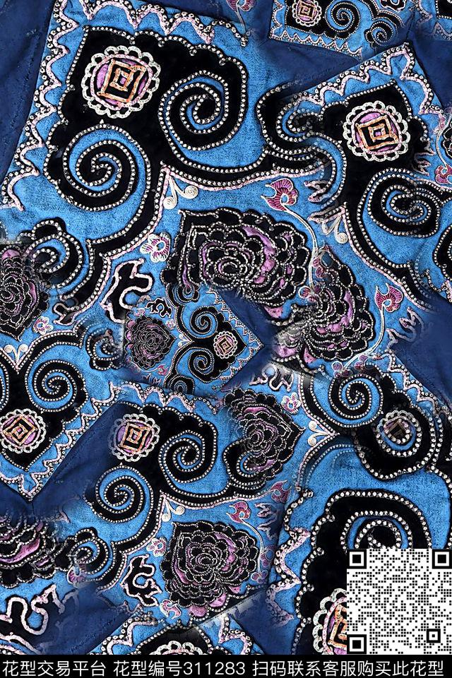 数码★民族风格数码印花华亿平台下载（图片编号: 311283） - 瓦栏（Walan）