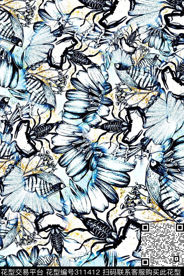 数码★动物类数码印花华亿平台下载（图片编号: 311412） - 瓦栏（Walan）