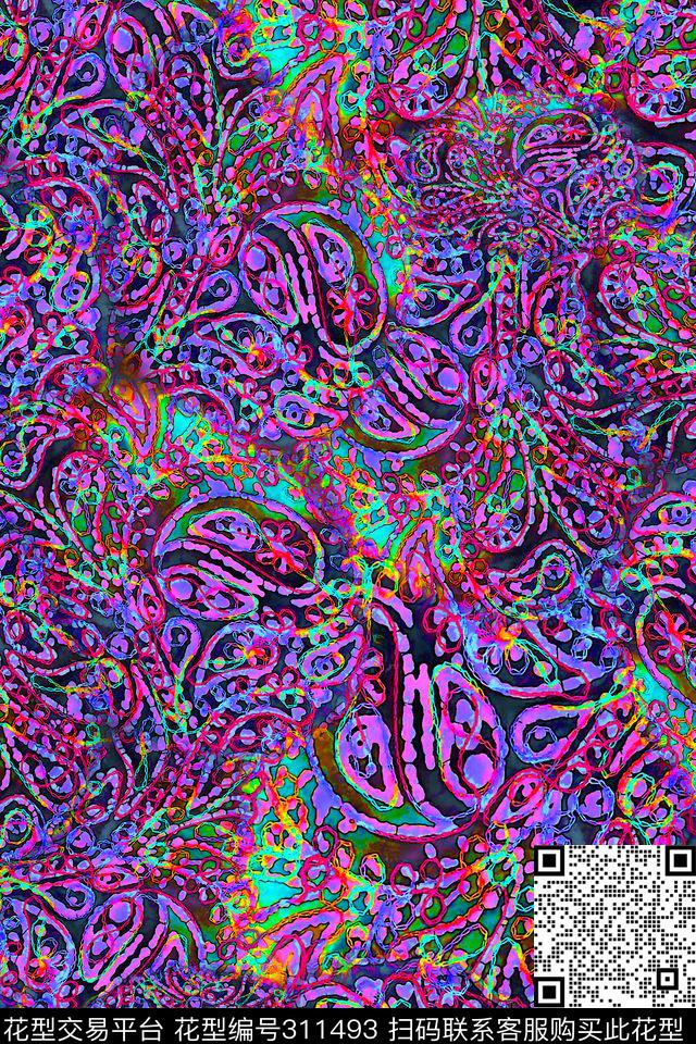 数码★民族风格数码印花华亿平台下载（图片编号: 311493） - 瓦栏（Walan）