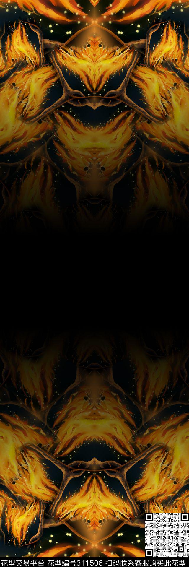 数码★抽象图案数码印花华亿平台下载（图片编号: 311506） - 瓦栏（Walan）