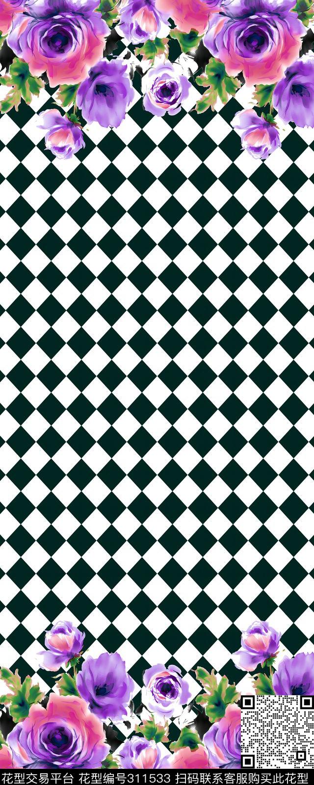 花卉数码印花华亿平台下载（图片编号: 311533） - 瓦栏（Walan）