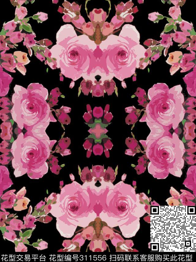 花卉传统印花华亿平台下载（图片编号: 311556） - 瓦栏（Walan）