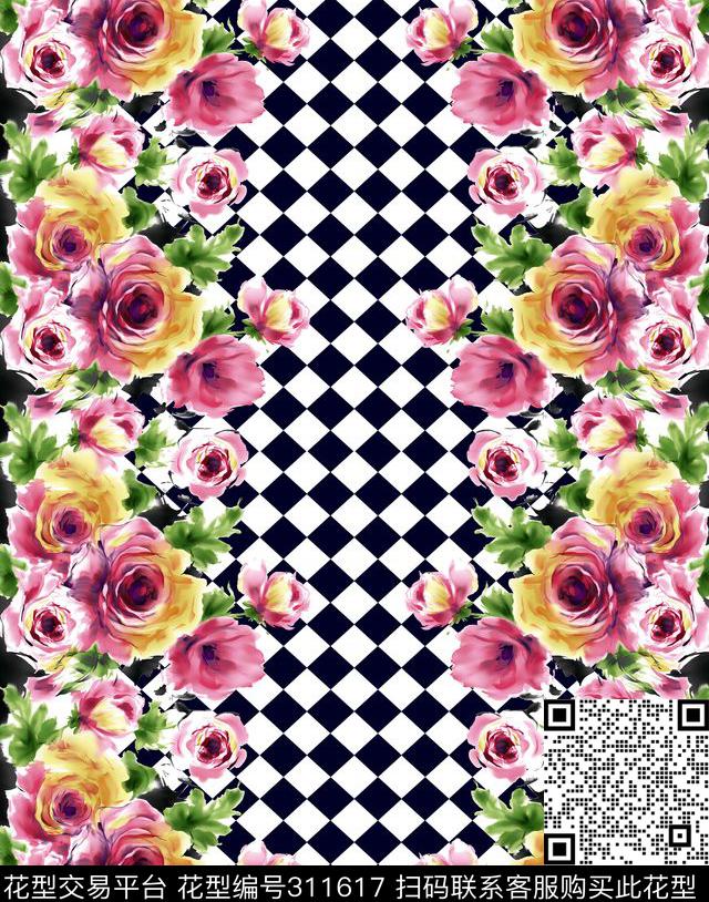 花卉数码印花华亿平台下载（图片编号: 311617） - 瓦栏（Walan）