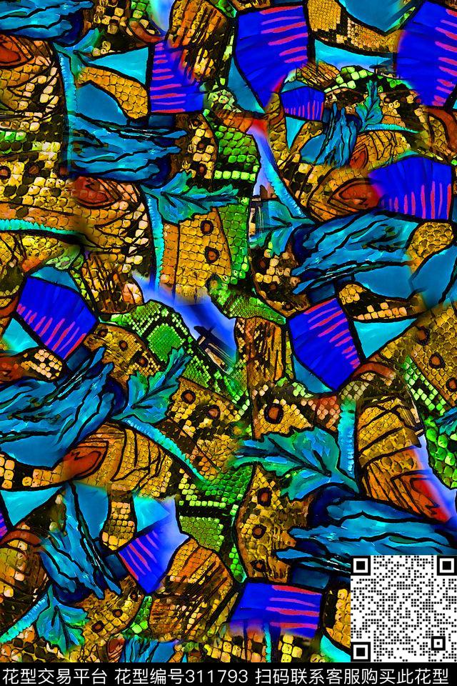 数码★民族风格数码印花华亿平台下载（图片编号: 311793） - 瓦栏（Walan）