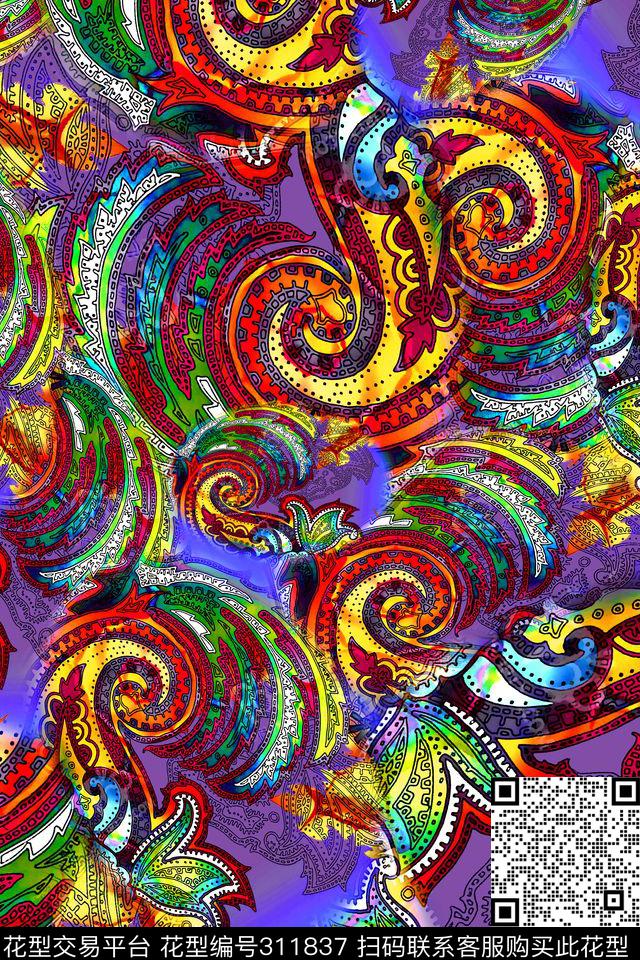数码★民族风格数码印花华亿平台下载（图片编号: 311837） - 瓦栏（Walan）