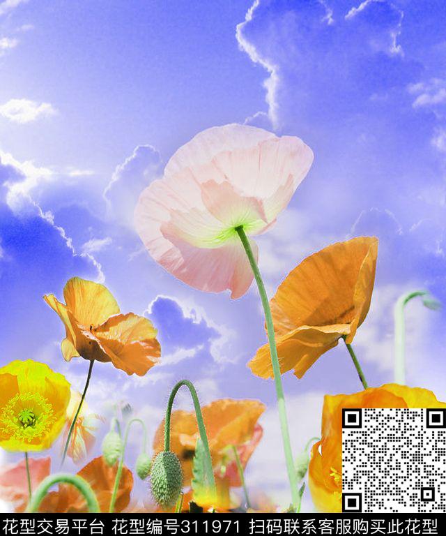 花卉数码印花华亿平台下载（图片编号: 311971） - 瓦栏（Walan）