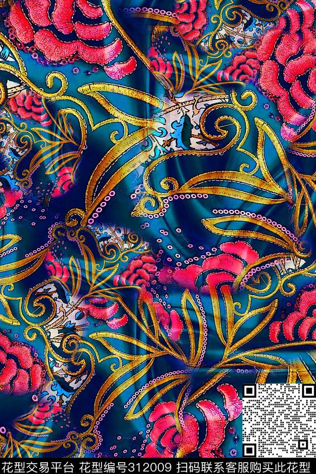 数码★民族风格数码印花华亿平台下载（图片编号: 312009） - 瓦栏（Walan）