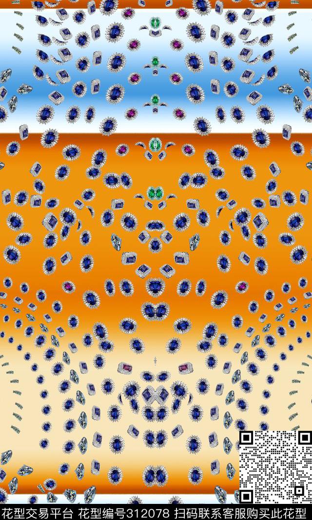 抽象数码印花华亿平台下载（图片编号: 312078） - 瓦栏（Walan）