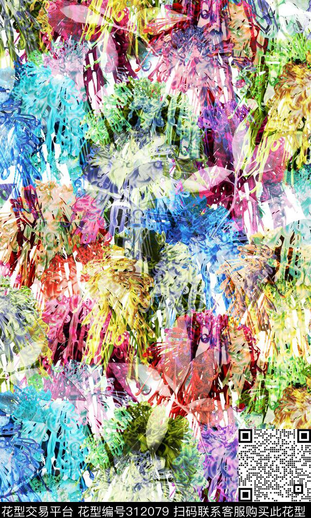 2潘神花卉类数码印花华亿平台下载（图片编号: 312079） - 瓦栏（Walan）