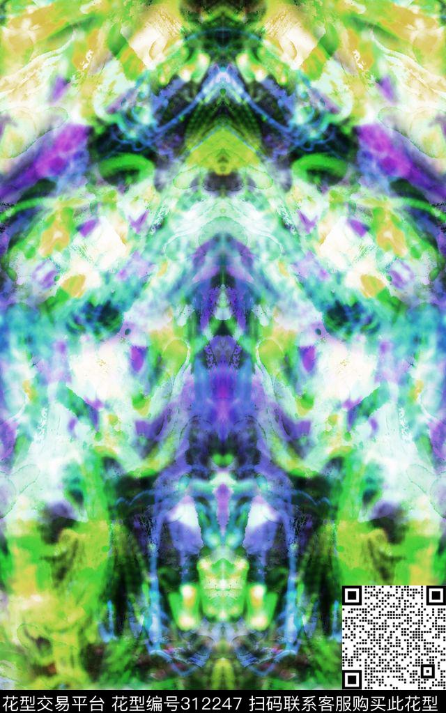 抽象数码印花华亿平台下载（图片编号: 312247） - 瓦栏（Walan）