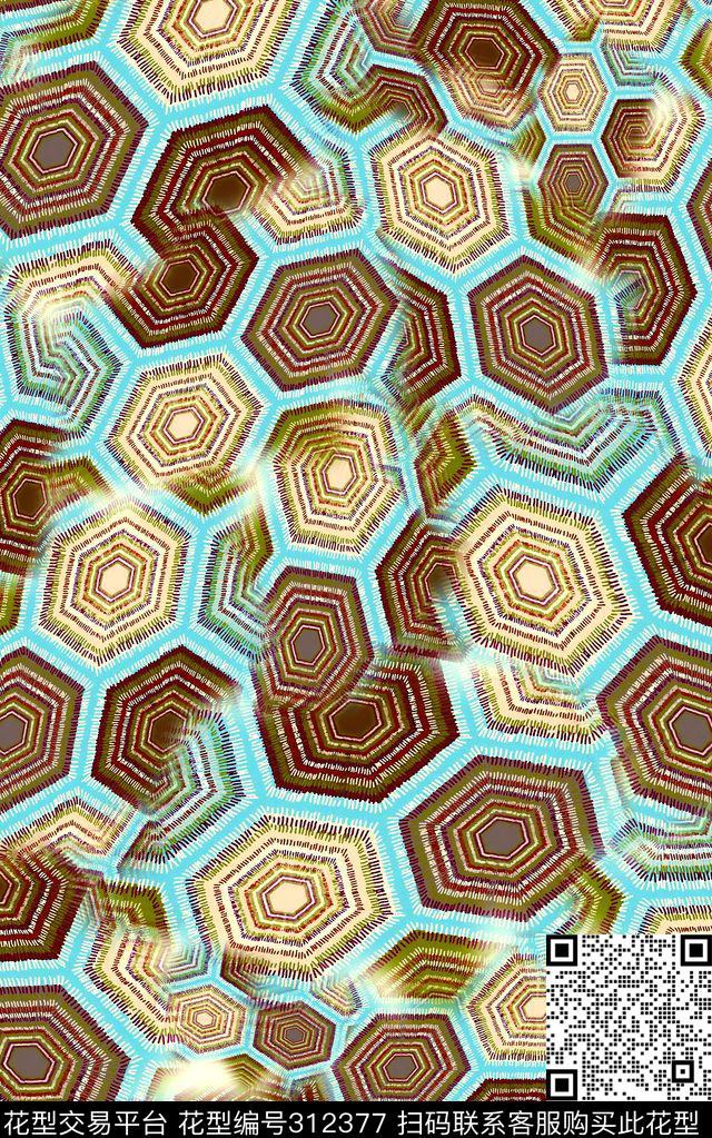 数码★抽象图案数码印花华亿平台下载（图片编号: 312377） - 瓦栏（Walan）