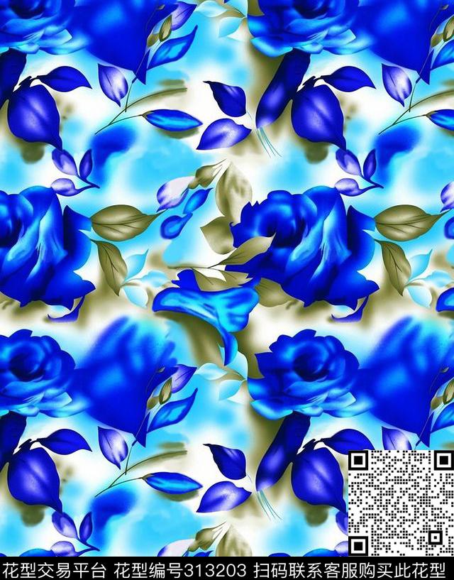 ♥红桃A〖花鸟天堂〗数码印花华亿平台下载（图片编号: 313203） - 瓦栏（Walan）