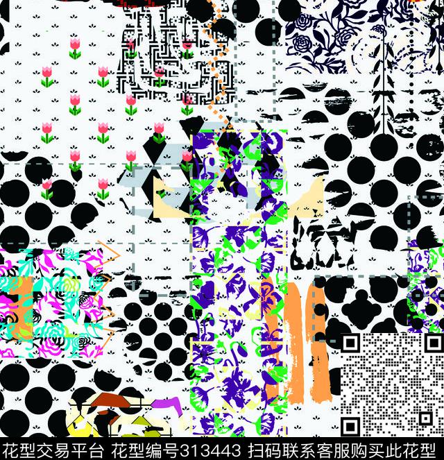 几何图案传统印花华亿平台下载（图片编号: 313443） - 瓦栏（Walan）