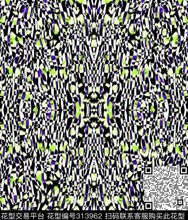 抽象机理色块机理效果脉络传统印花华亿平台下载（图片编号: 313962） - 瓦栏（Walan）