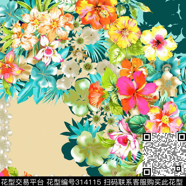 围巾数码印花华亿平台下载（图片编号: 314115） - 瓦栏（Walan）