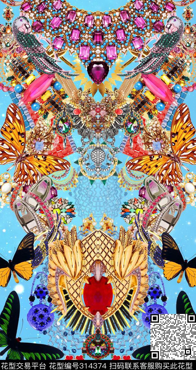 欧式宫廷数码印花华亿平台下载（图片编号: 314374） - 瓦栏（Walan）