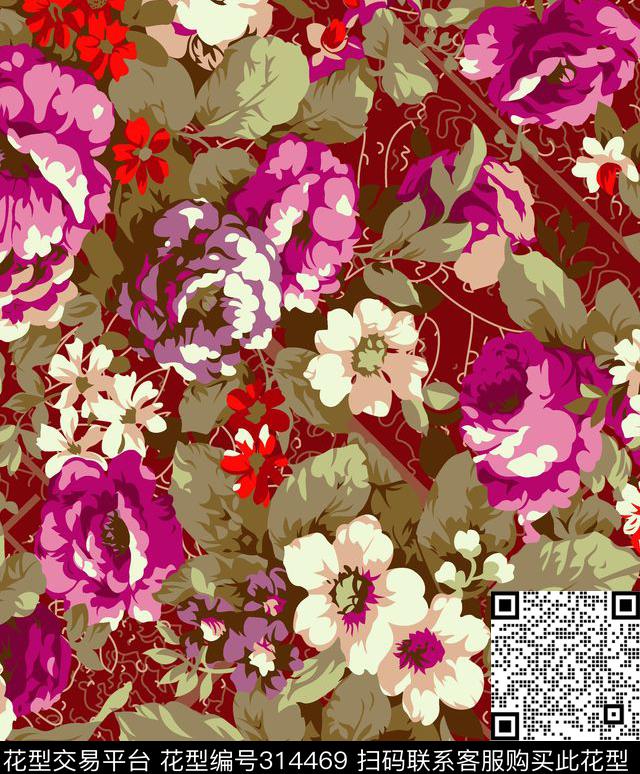 传统印花华亿平台下载（图片编号: 314469） - 瓦栏（Walan）