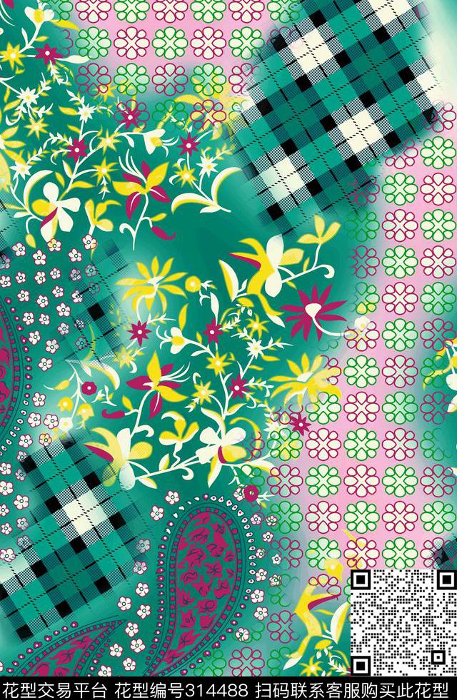 传统印花华亿平台下载（图片编号: 314488） - 瓦栏（Walan）