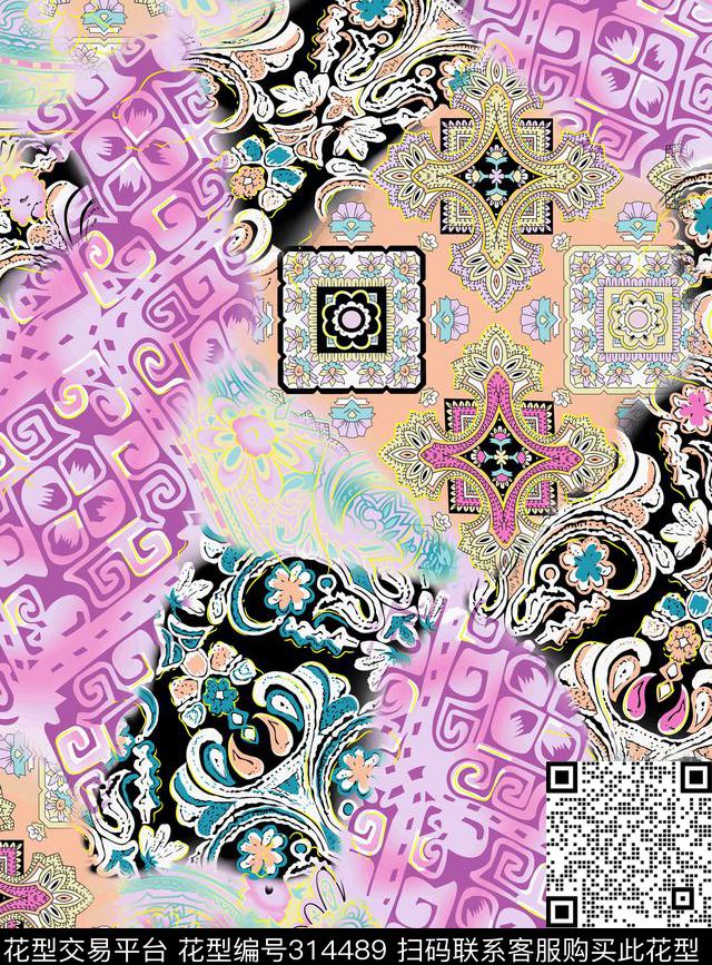 传统印花华亿平台下载（图片编号: 314489） - 瓦栏（Walan）