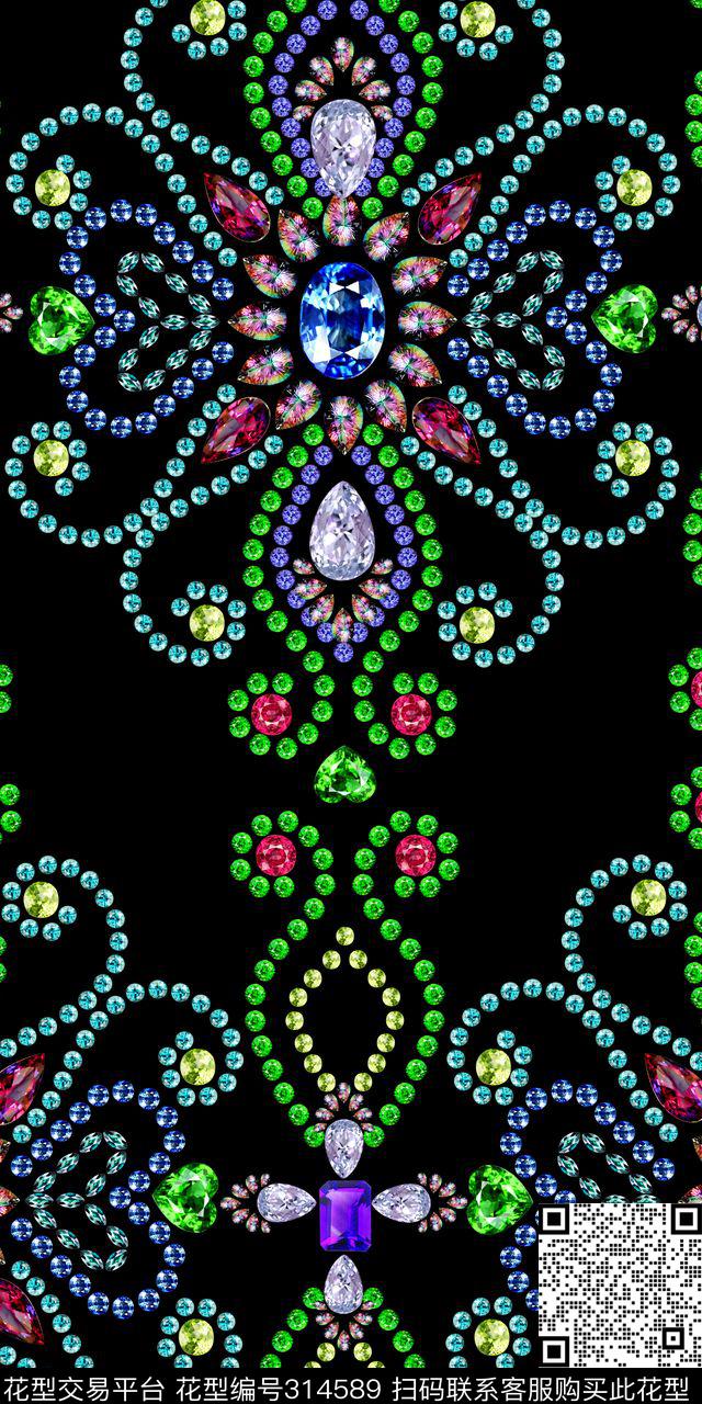 珠宝宝石女装数码印花华亿平台下载（图片编号: 314589） - 瓦栏（Walan）