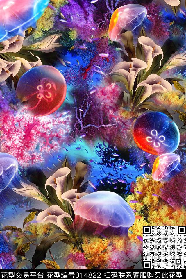 抽象数码印花华亿平台下载（图片编号: 314822） - 瓦栏（Walan）