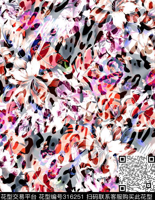 动物皮毛数码印花华亿平台下载（图片编号: 316251） - 瓦栏（Walan）