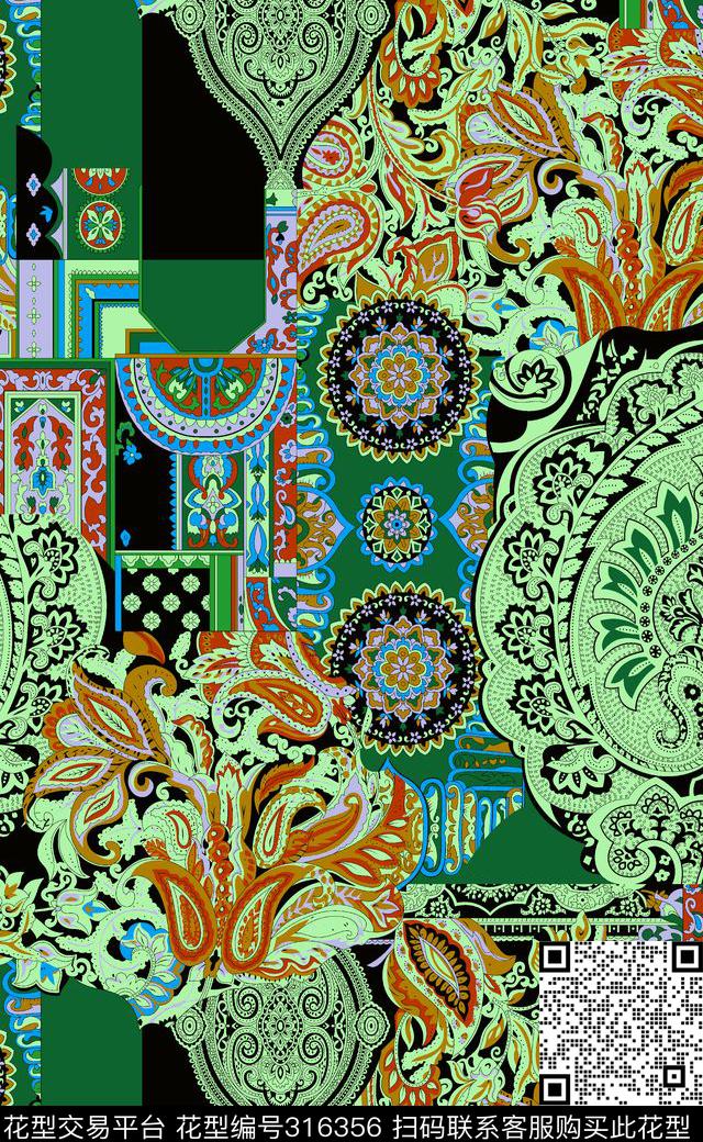 传统印花华亿平台下载（图片编号: 316356） - 瓦栏（Walan）