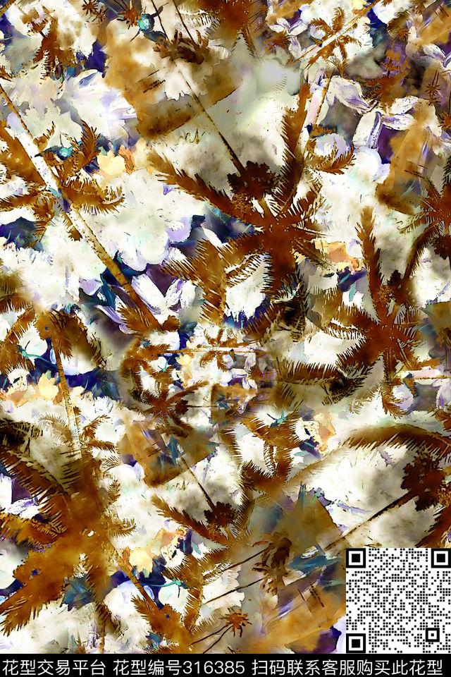 数码★花卉图案数码印花华亿平台下载（图片编号: 316385） - 瓦栏（Walan）