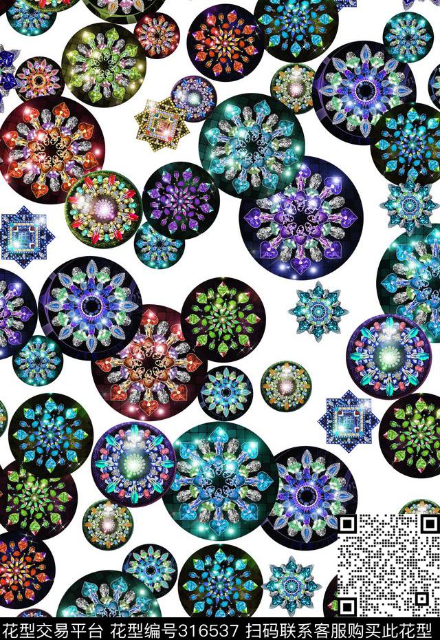 休闲写实几何数码印花华亿平台下载（图片编号: 316537） - 瓦栏（Walan）