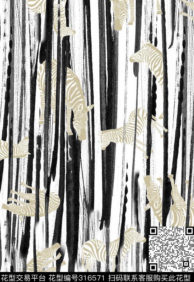 休闲抽象水彩数码印花华亿平台下载（图片编号: 316571） - 瓦栏（Walan）