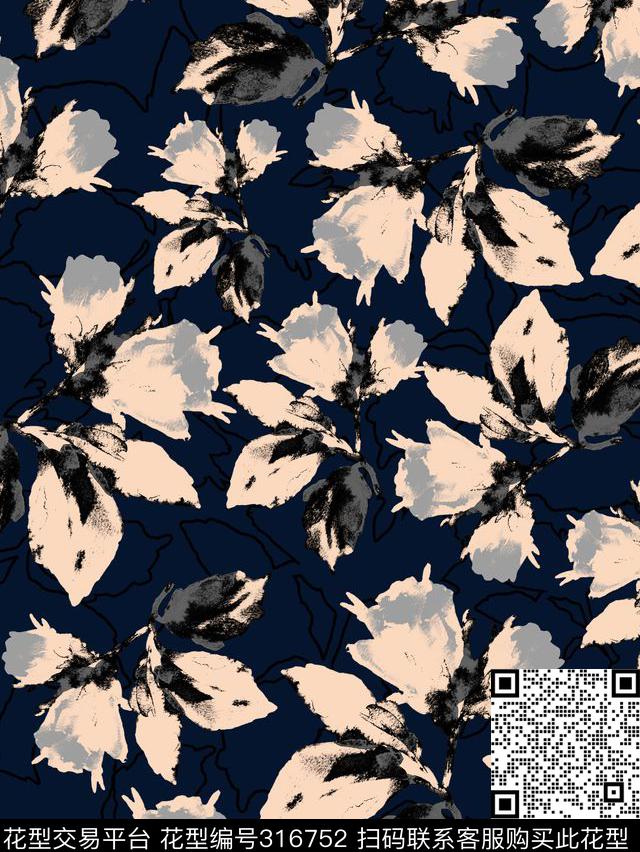 传统★花朵图案传统印花华亿平台下载（图片编号: 316752） - 瓦栏（Walan）