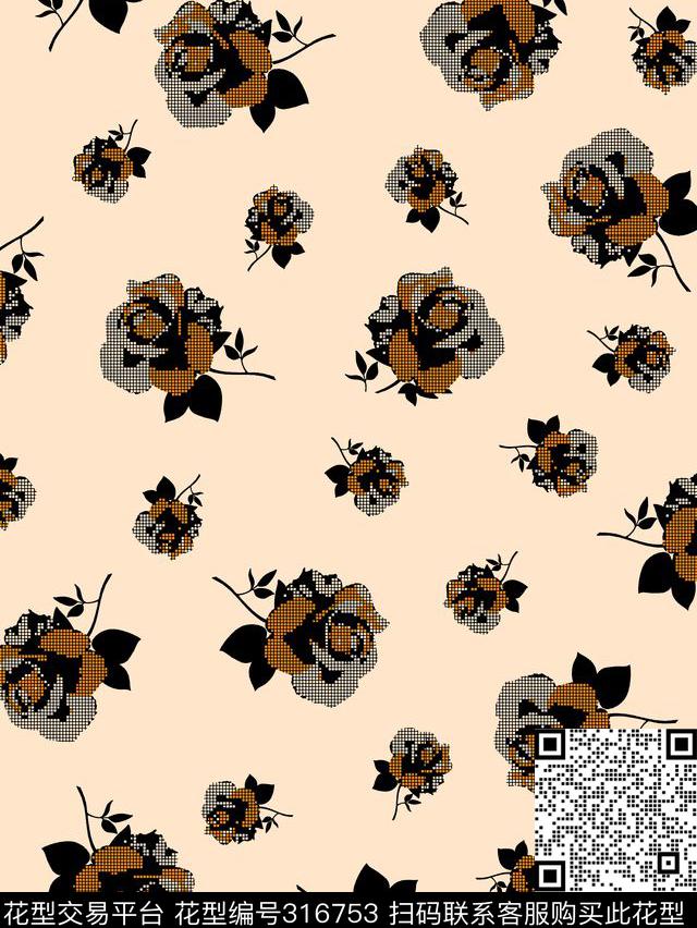 传统★花朵图案传统印花华亿平台下载（图片编号: 316753） - 瓦栏（Walan）