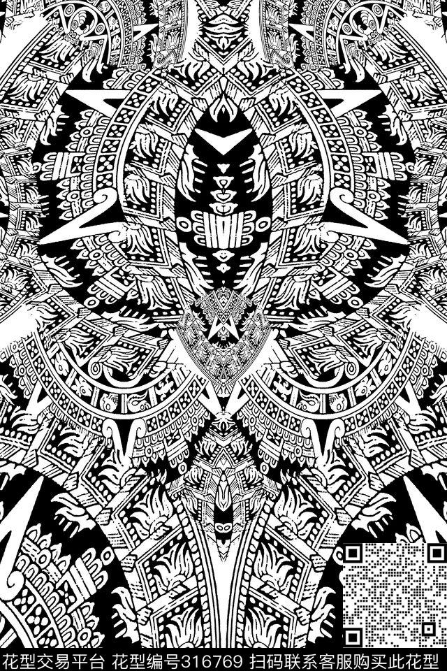 传统★民族风格传统印花华亿平台下载（图片编号: 316769） - 瓦栏（Walan）