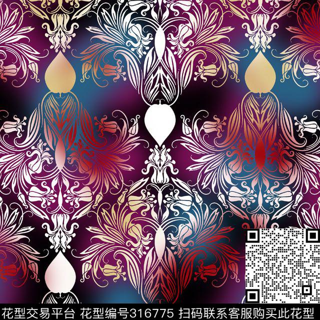 传统★民族风格传统印花华亿平台下载（图片编号: 316775） - 瓦栏（Walan）