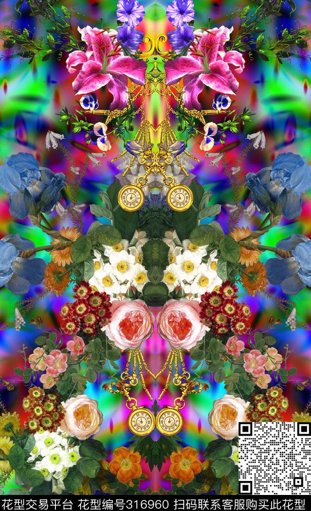 定位花卉数码印花华亿平台下载（图片编号: 316960） - 瓦栏（Walan）