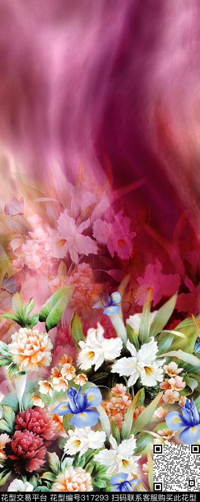 围巾丝巾数码印花华亿平台下载（图片编号: 317293） - 瓦栏（Walan）